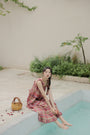 Vintage Red Plaid Ruffle Hem Maxi Dress - Masion Chérie