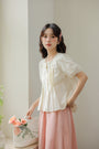 Charming Puff Sleeve Pleated Blouse - Masion Chérie