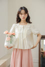 Charming Puff Sleeve Pleated Blouse - Masion Chérie