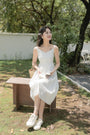 Fairy-Style White Spaghetti Strap Dress - Masion Chérie