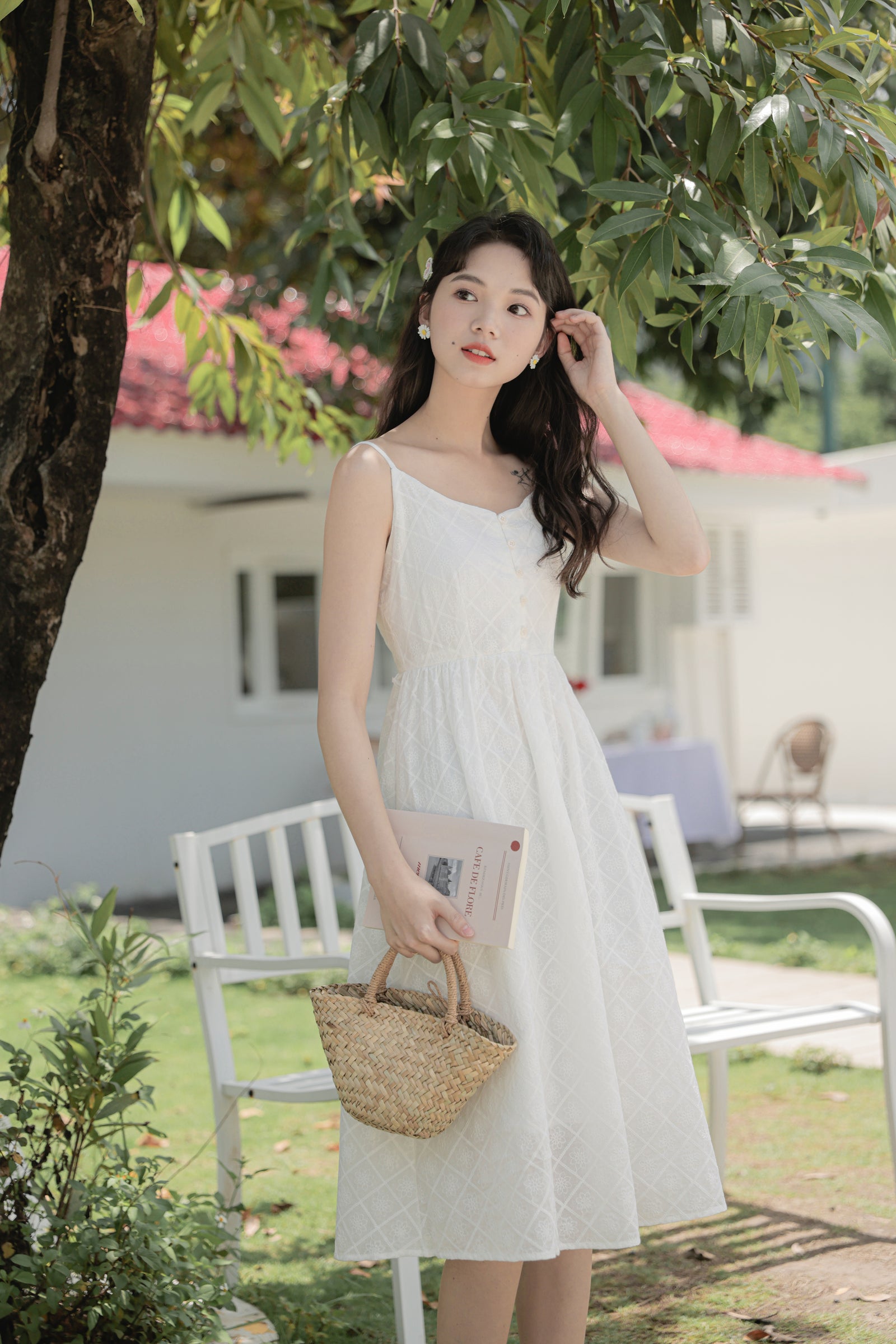 Fairy-Style White Spaghetti Strap Dress - Masion Chérie