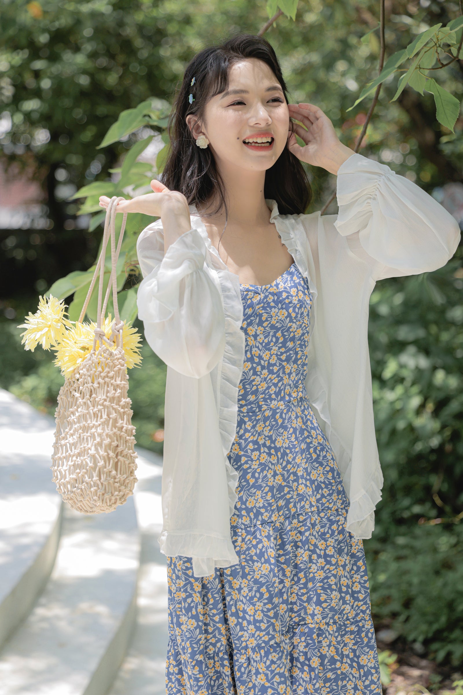 Summer Garden Floral Print Sundress - Masion Chérie