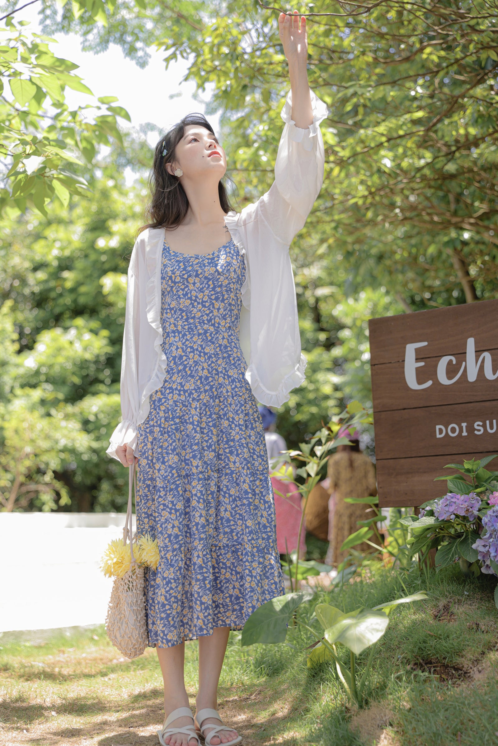 Summer Garden Floral Print Sundress - Masion Chérie