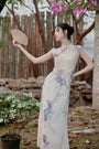 Elegant Ink Wash Gradient Modified Cheongsam Dress Set - Masion Chérie