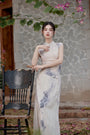 Elegant Ink Wash Gradient Modified Cheongsam Dress Set - Masion Chérie