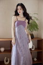 Lavender Tulle Spaghetti Strap Maxi Dress - Masion Chérie