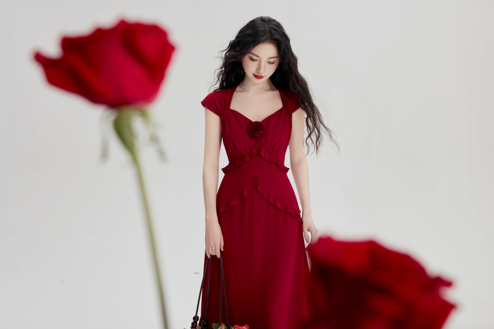 Ruby Rose Ruffle Detail Midi Dress