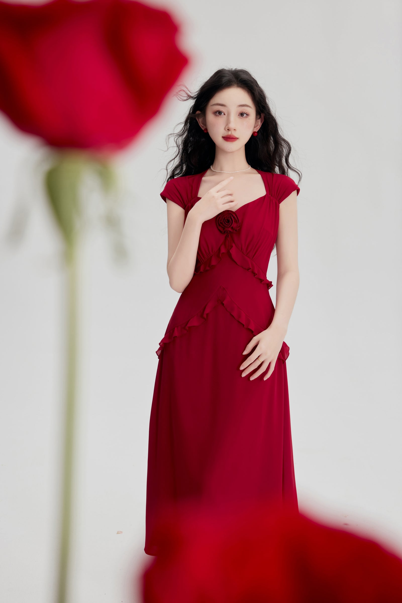 Ruby Rose Ruffle Detail Midi Dress