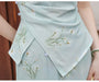 Elegant Mint Green Floral Print Cheongsam Set - Masion Chérie