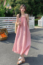 Blush Pink Summer Halter Maxi Dress - Masion Chérie