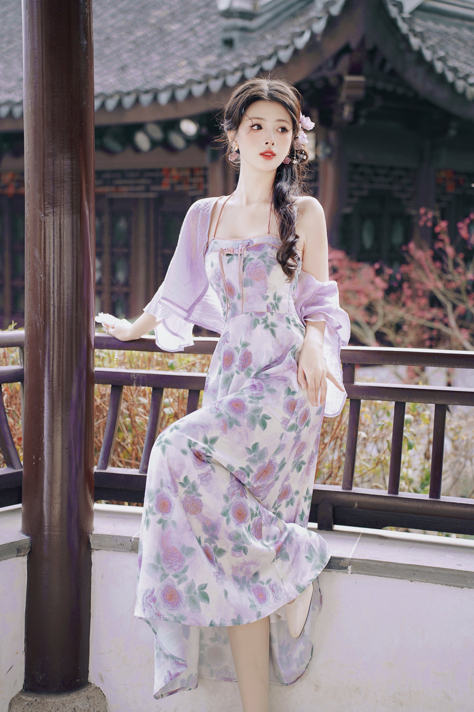 Lavender Blossom Fairy Tale Maxi Dress