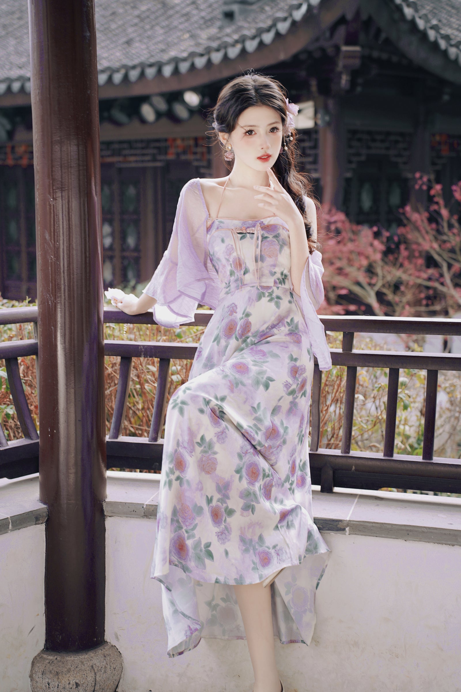 Lavender Blossom Fairy Tale Maxi Dress