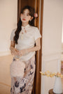 Chic Ivory Silk Cheongsam Top - Masion Chérie