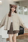 Beige Oversized Utility Jacket