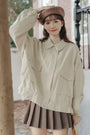 Beige Oversized Utility Jacket