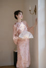 Vintage Pink Floral Modified Cheongsam Dress - Masion Chérie