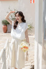 Retro Chinese Style Short Sleeve White Blouse - Masion Chérie