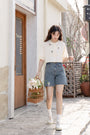 Versatile Denim Bermuda Shorts - Masion Chérie