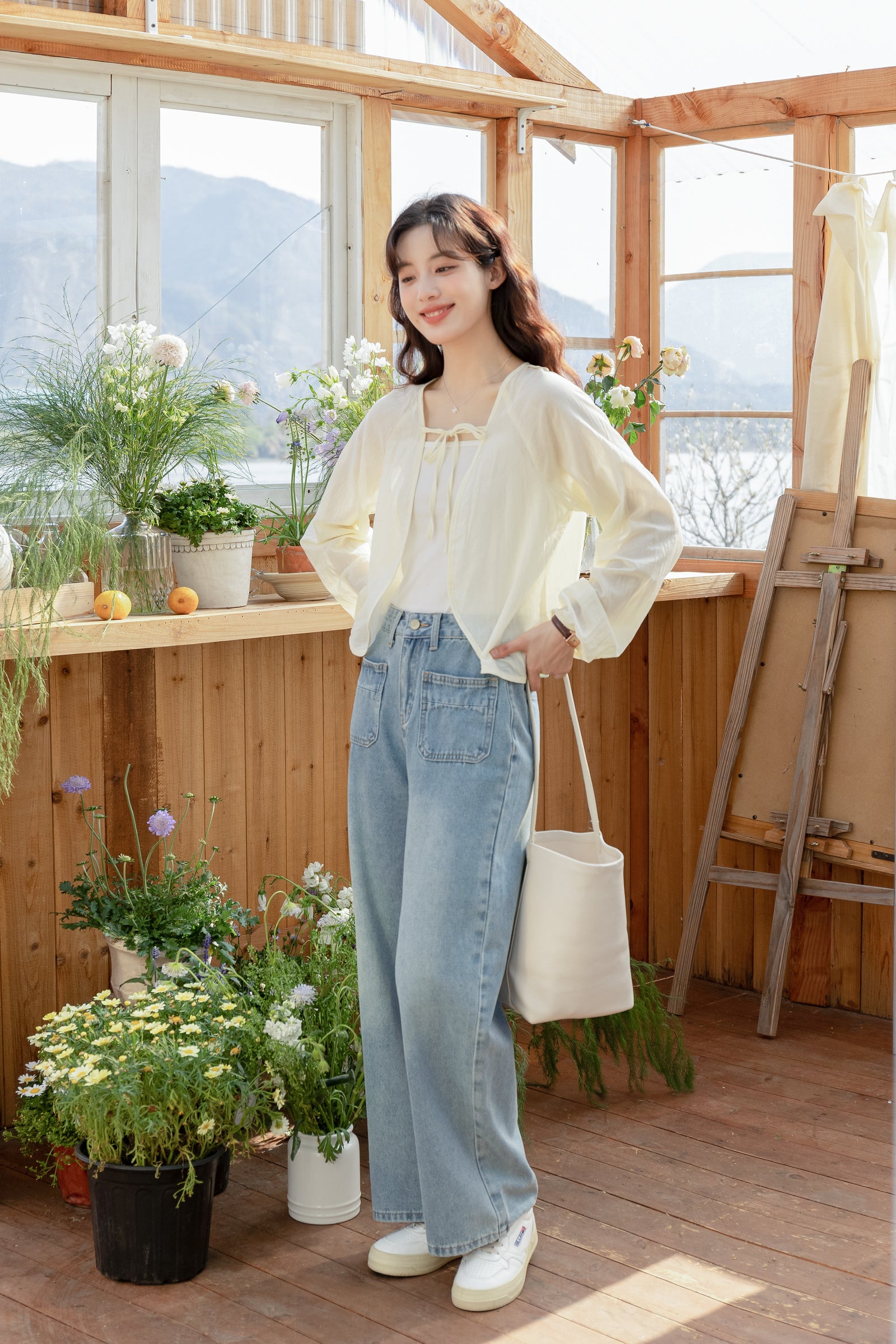 Classic High-Waist Wide-Leg Denim Jeans - Masion Chérie