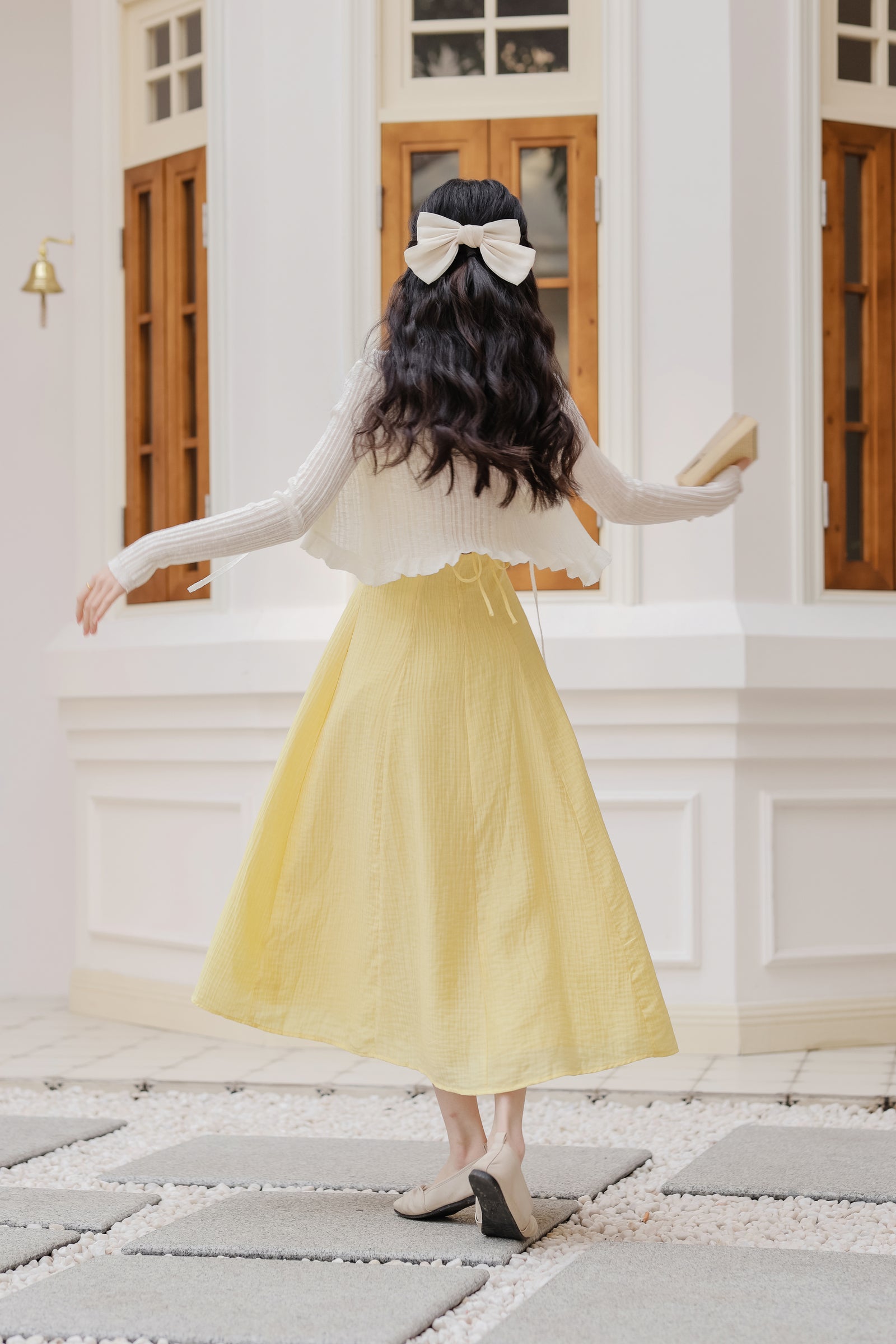 Sunny Yellow Spaghetti Strap Midi Dress - Masion Chérie 