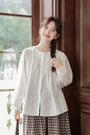 Timeless White Ruffle Cuffs Pintuck Blouse