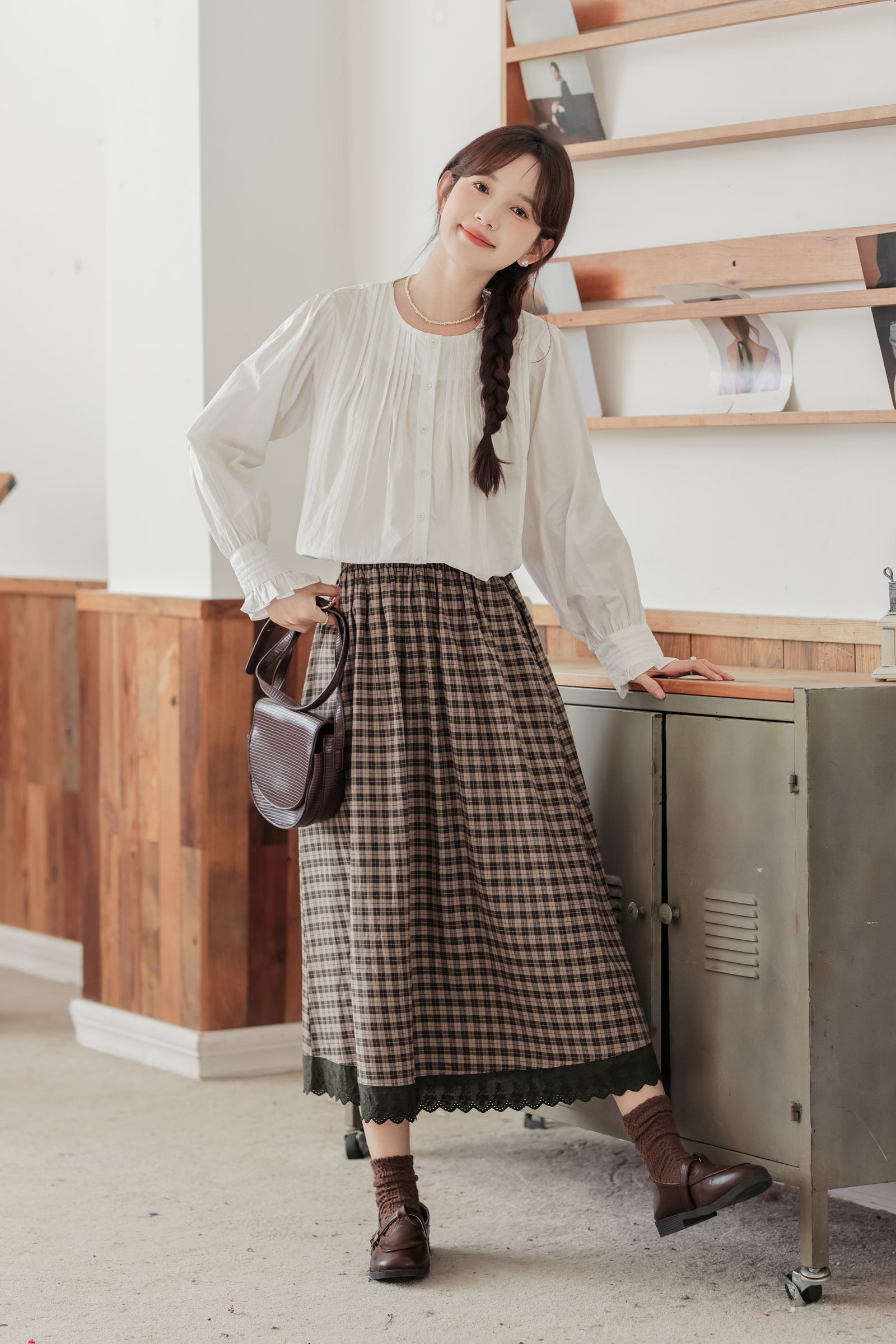 Timeless White Ruffle Cuffs Pintuck Blouse