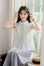 Elegant Sleeveless Pullover White Blouse - Masion Chérie