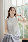 Elegant Sleeveless Pullover White Blouse - Masion Chérie