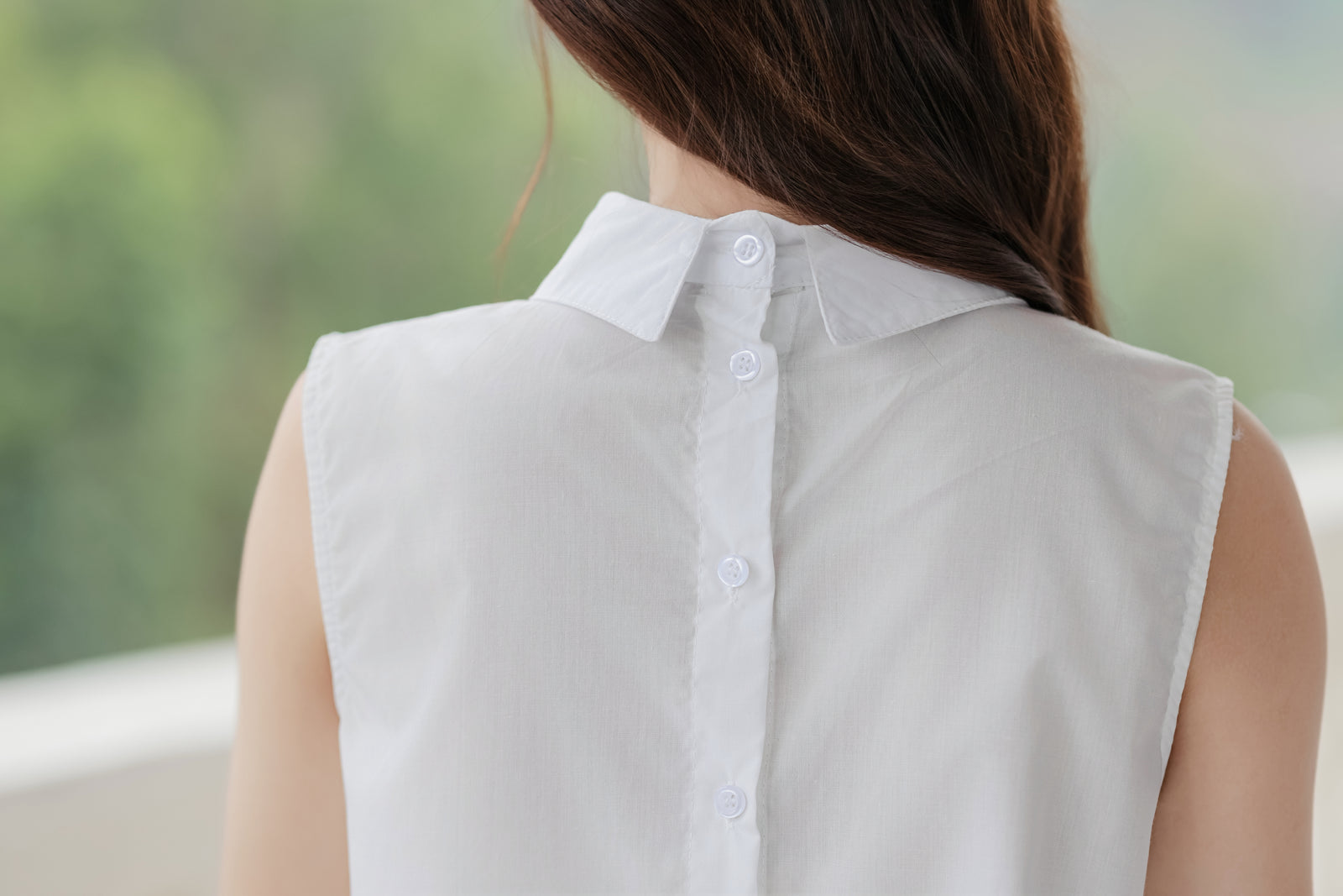 Elegant Sleeveless Pullover White Blouse - Masion Chérie