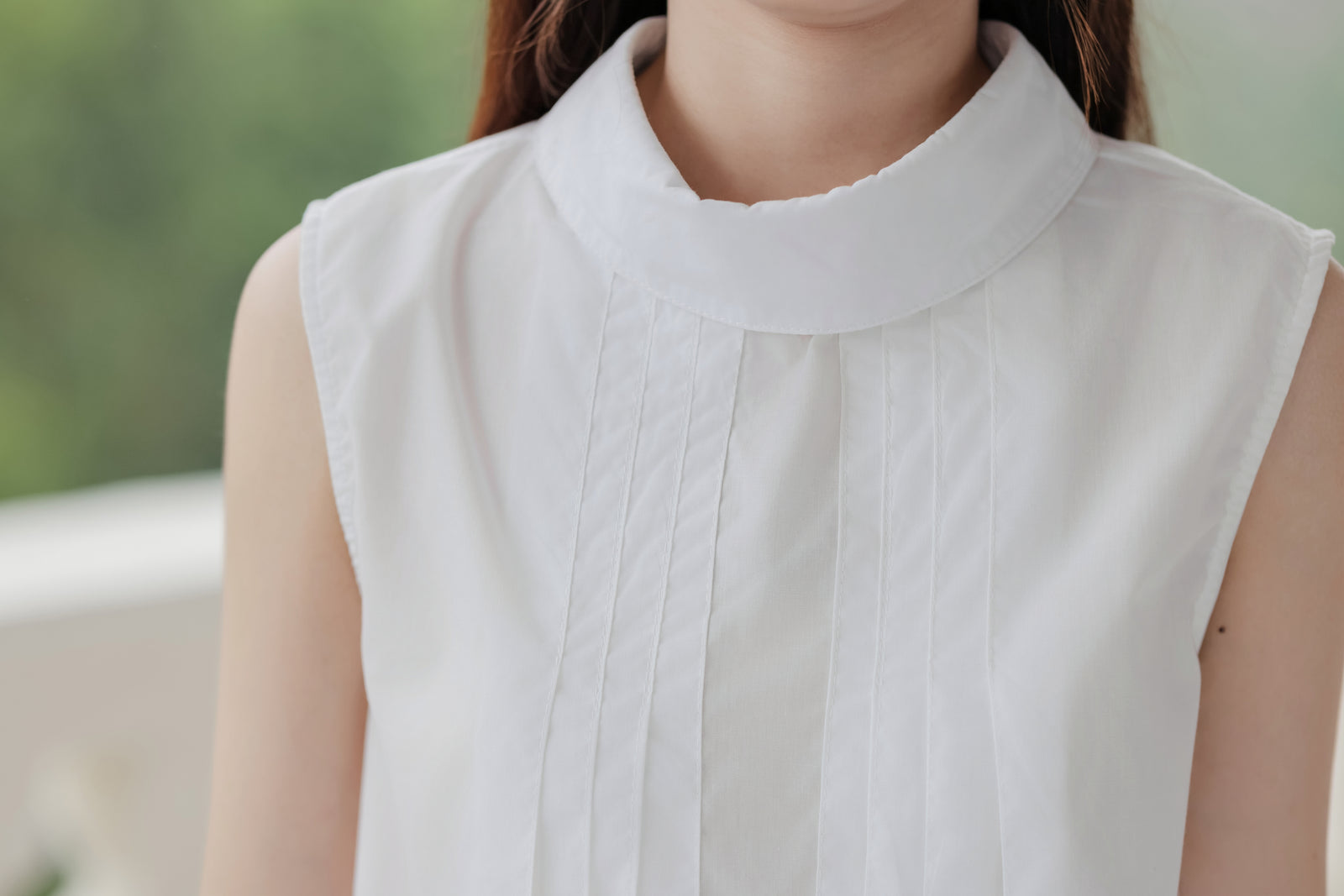 Elegant Sleeveless Pullover White Blouse - Masion Chérie