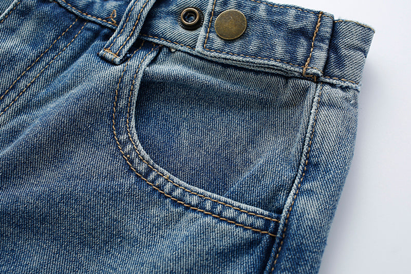 Vintage High-Waisted Denim Shorts - Masion Chérie