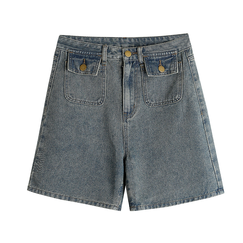 Versatile Denim Bermuda Shorts - Masion Chérie