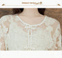 Ivory Embroidered Cheongsam Blouse and Dress Set - Masion Chérie 