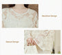 Ivory Embroidered Cheongsam Blouse and Dress Set - Masion Chérie 