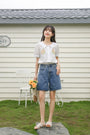 Vintage High-Waisted Denim Shorts - Masion Chérie