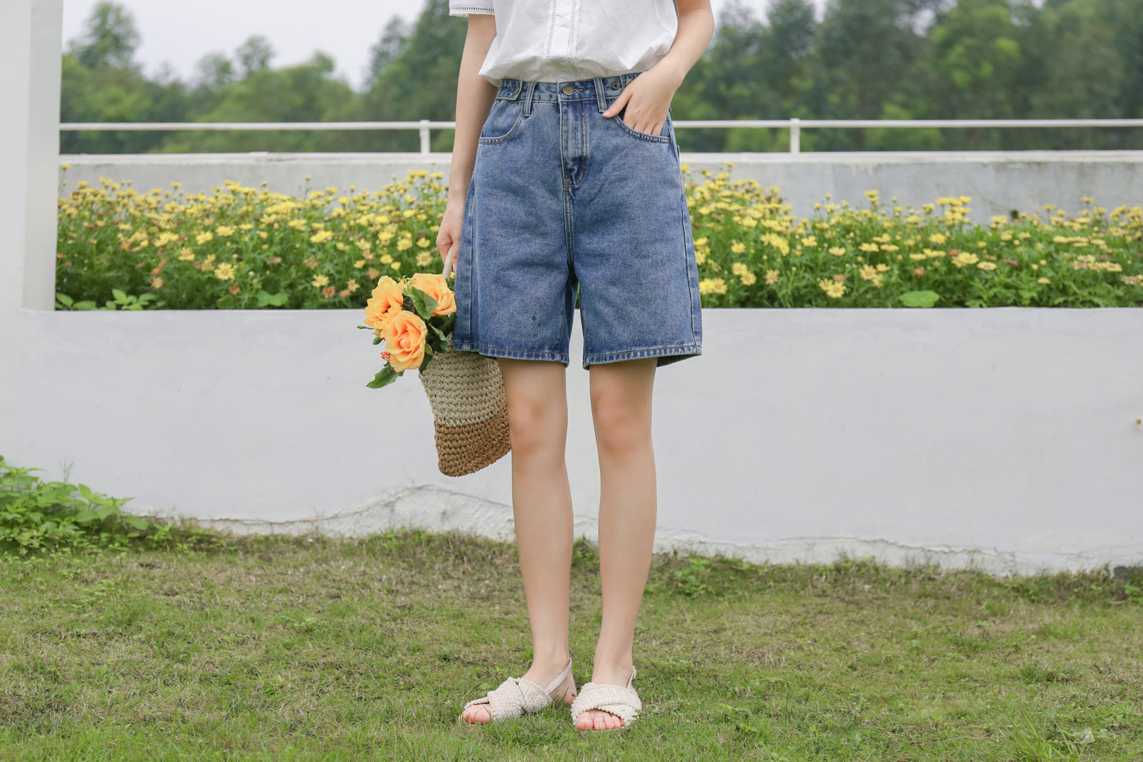 Vintage High-Waisted Denim Shorts - Masion Chérie