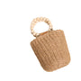 Designer Wood Bead Handle Straw Bag - Masion Chérie