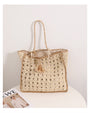 Square Tassel Hollow Handmade Straw Woven Bag - Masion Chérie