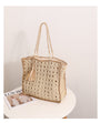 Square Tassel Hollow Handmade Straw Woven Bag - Masion Chérie