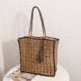 Square Tassel Hollow Handmade Straw Woven Bag - Masion Chérie