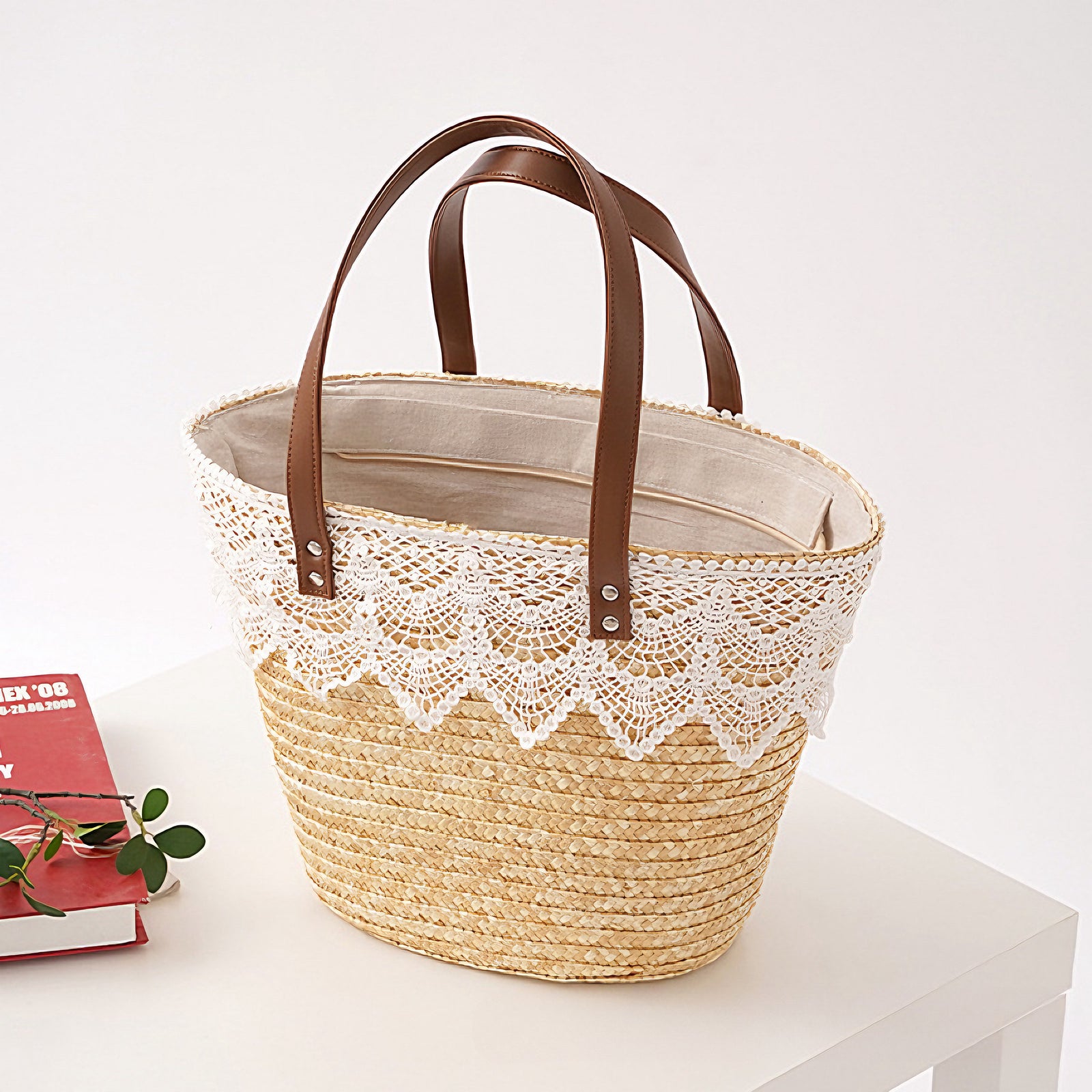 Large Capacity Single Shoulder Crossbody Shell Straw Woven Bag - Masion Chérie