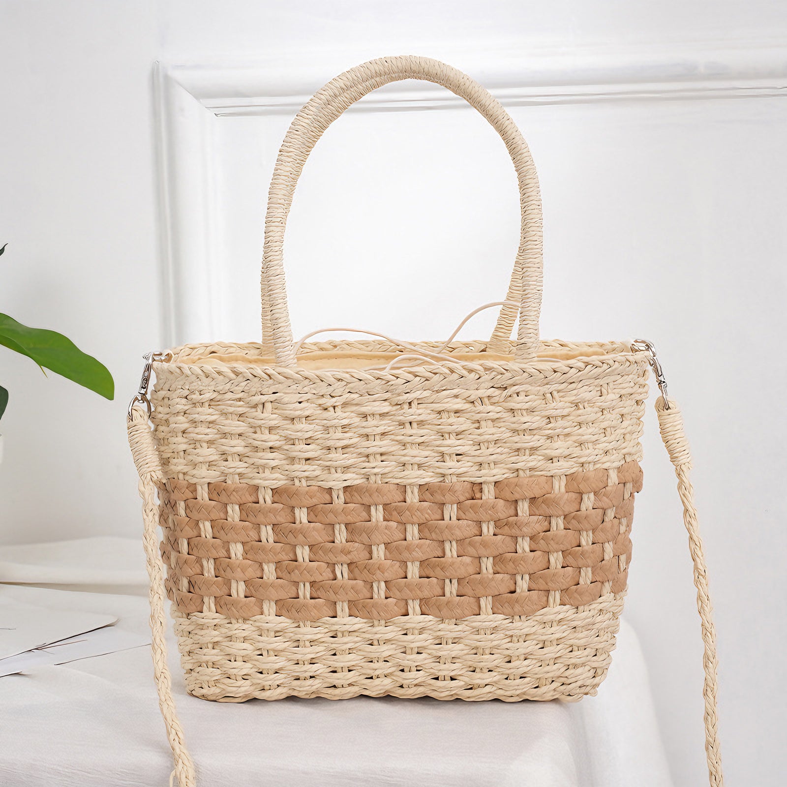 Bohemian Style Straw Woven Crossbody Handbag - Masion Chérie