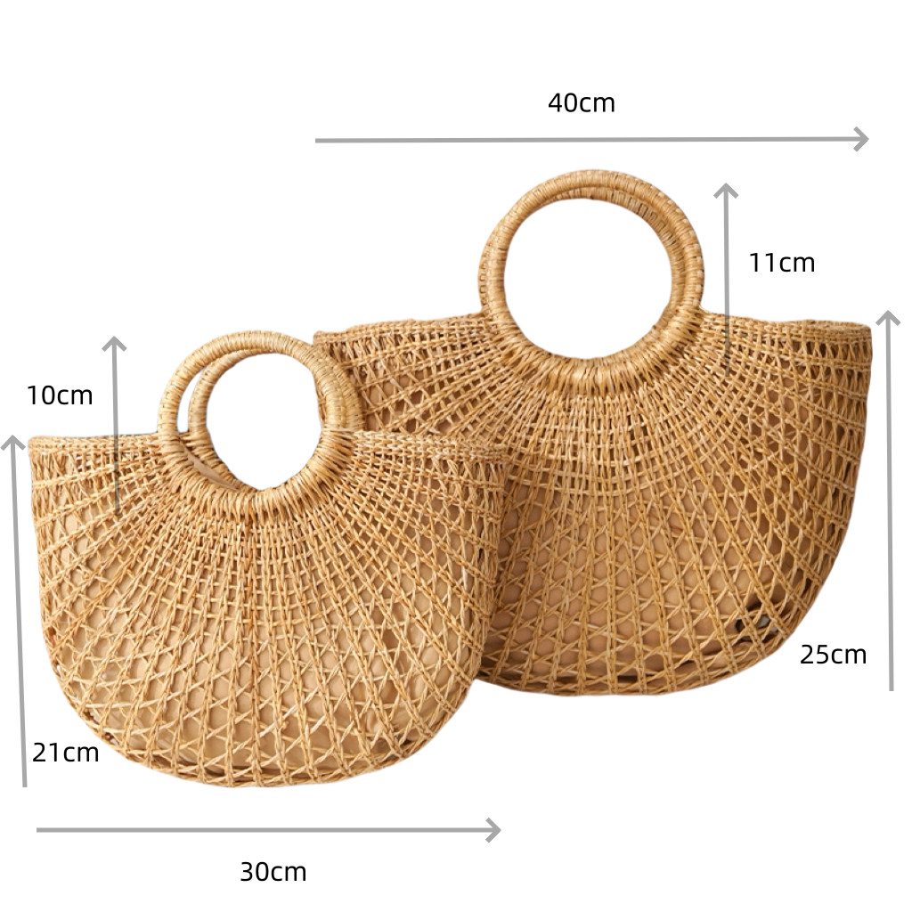 Half-Moon Beach Vacation Handmade Woven Tote Bag - Masion Chérie