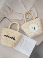 Cute Panda Beige Versatile Everyday Straw Tote Bag - Masion Chérie