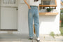 Vintage High-Waisted Light Blue Straight-Leg Jeans - Masion Chérie