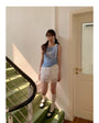 Korean-Style Knitted Tank Top Sleeveless Top - Masion Chérie