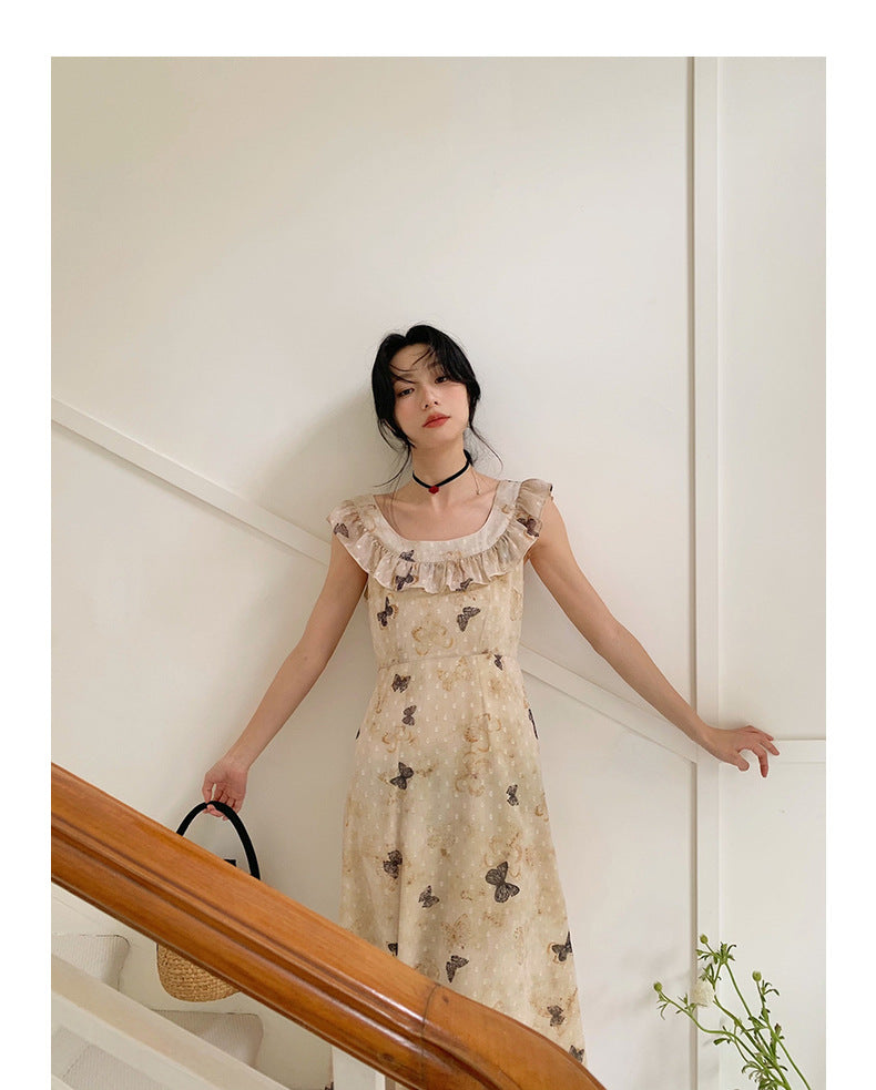 Butterfly Print Summer Dress - Masion Chérie