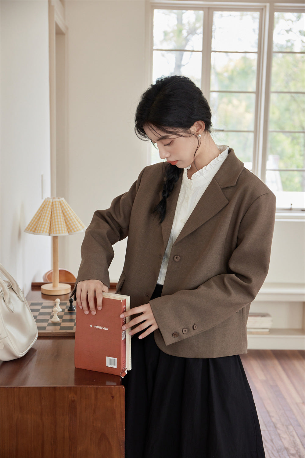 Chic Brown Tailored Blazer