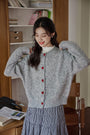 Cozy Heart Button Soft Knit Cardigan