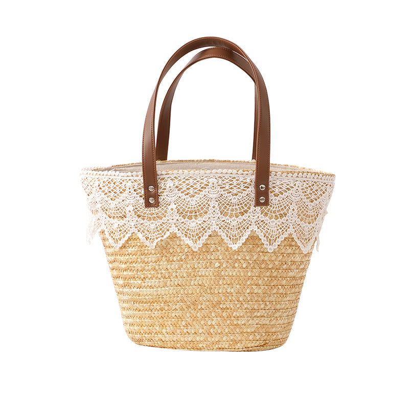 Large Capacity Single Shoulder Crossbody Shell Straw Woven Bag - Masion Chérie